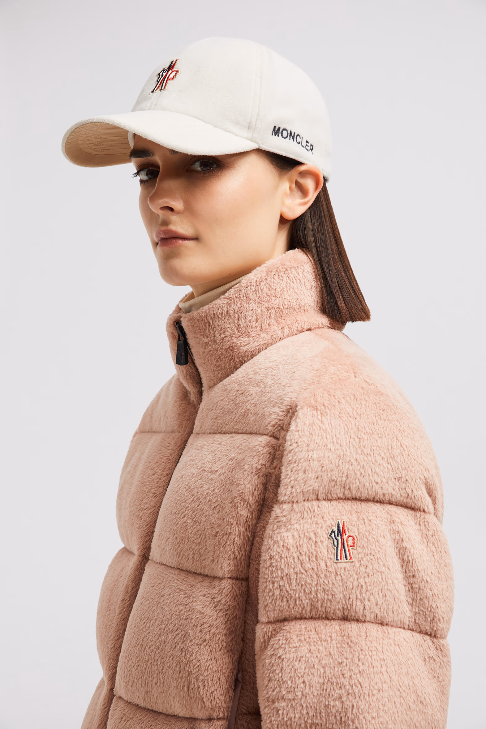Plumífero corto con capucha Ayse Polartec® Mujer Rosado Moncler 4